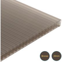 Multiwall Polycarbonate Sheet Bronze 2500mm x 2100mm x 25mm - Solstice