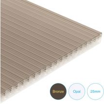 Multiwall Polycarbonate Sheet Bronze/Opal 4000mm x 2100mm x 25mm - Solstice