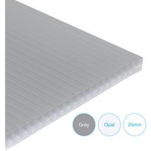 Solstice - Multiwall Polycarbonate Sheet Grey/Opal Heat Resistant 4000mm x 2100mm x 25mm