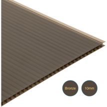 Twinwall Polycarbonate Sheet Bronze 2500mm x 2100mm x 10mm - Solstice