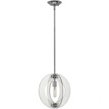 Spherical Hanging Mini Pendant Light 1x E27 Polished Chrome Kugelförmige Mini Pendelleuchte 1x E27 Chrom poliert