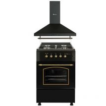 Combo pack negro rústico cocina + campana de 90 - Solthermic