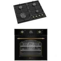 Combo pack negro rústico encimera 60 + horno - Solthermic