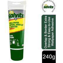 Solvite - Overlap & Border Extra Strong & Easy-to-Use Wallpaper Glue, 240 g