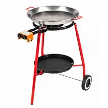 Homemaison - Set à paella avec plateforme de rangement Rouge ø 50 cm