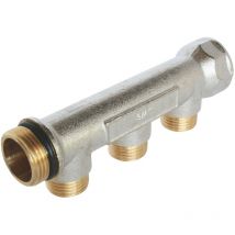 Somather For You 3383950000779 Somatherm for You-Collettore sanitario, in ottone nichelato, femmina 20/27, auto-sigillante, 3 derivazioni a portata