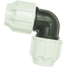 SOMATHERM PER VOI - uguale in plastica a gomito per D25 tubo in PE - Serraggio esterno