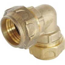 Raccord laiton coudé égal Serrage Extérieur pour tube PE Ø20 mm