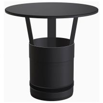 Jeremias - Sombrerete de acero inoxidable - ø 80 mm - Negro