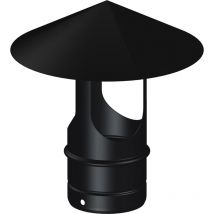 Sombrerete Deko para estufas de pellets 80 mm – Acero vitrificado negro mate – Compatible con calderas – Gama DEKO PELLETS CLASSIC