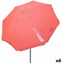 Aktive - Sombrilla uv50 ø 200 cm coral poliéster aluminio 200 x 198 x 200 cm (6 unidades)