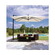 Paraguas cuadrado con mástil exterior de aluminio gris - Arezzo