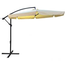 Akord - Sombrilla de jardín y terraza impermeable cynia en color Beige peso 11,7 kg dimensiones 300x300x245 cm