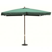 Cosma - Sombrilla de jardín tela parasol y poste de madera mod. Fantasy Verde Oscuro 3x4