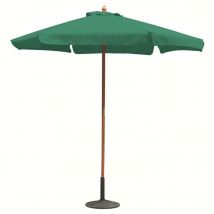 Cosma - Sombrilla de jardín tela parasol y poste de madera mod. Fantasy Verde Oscuro ø 2,5