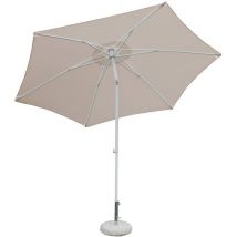 Sombrilla de jardín poste de aluminio tela beige agrisado Ø3 mod. Nice