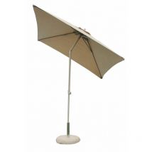 Sombrilla de jardín poste de aluminio tela beige agrisado 2x2 mod. Nice