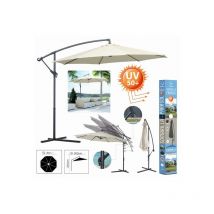 Sombrilla excentrica beige Diam.300 x h 245 cm