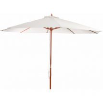 Sombrilla Florida, sombrilla de jardín sombrilla de mercado, ø 3,5m poliéster/madera 7kg, crema
