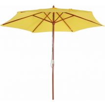 Hegele - Sombrilla Florida, sombrilla de jardín sombrilla de mercado, ø 3m poliéster/madera, amarillo