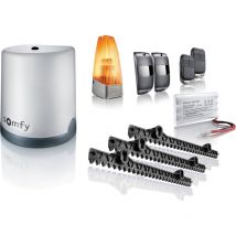 1241524 - Motorisation de portail coulissant Freevia Essential rts - Livrée avec 2 télécommandes Keypop, feu clignotant, 4m de crémaillère et