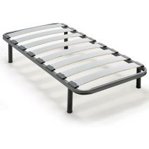 Hogar24 - Somier 90x180 Cm Lama Curva Reforzada Tubo Acerado 40x30 mm Laminas De Haya Antideslizantes + 4 Patas Cilindricas de 32 Cm.