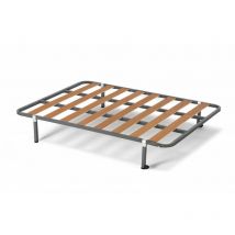 Hogar24 - Somier 135x200 Cm Tubo Acerado 30x30 mm Refuerzo Central Laminas Chopo. Patas Incluídas de 32 Cm.