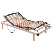 Cama eléctrica madera Kronos 5 planos láminas haya 90x200 cm