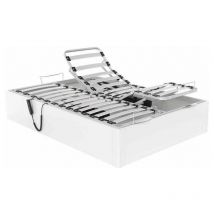 Canapé Abatible articulado con motor Ankara altura 34 cm Blanco - 160x182 cm (2 de 80x182)
