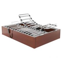Canapé Abatible articulado con motor Ankara altura 34 cm 160x200 cm - Nogal