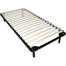 Vente-unique - Somier de láminas con patas 90x200 cm - 19 láminas