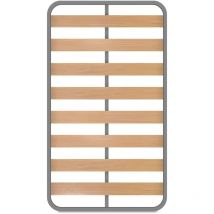 Cama Express - Somier Hades Sin Patas, Estructura de Madera y de Tubos de Acero, Medidas: 105 x 180 cm