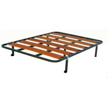 Hogar24 - Somier lama ancha con tacos anti-ruido, tubo 30 x 30 + 6 Patas 90x190