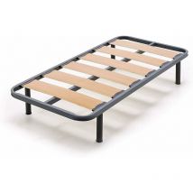 Mueblix - Somier lama ancha reforzada con tacos anti-ruido y patas cilíndricas, Tubo 40 x 30 lama ANCHA105X200-PATAS 26CM