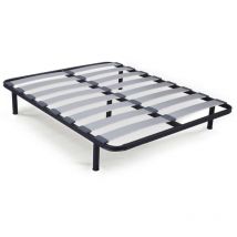 Somier Lopera multiláminas 90x190 cm – Tubo 40x30 mm negro – Láminas plata – Tacos silenciosos – Base para 4 o 6 patas
