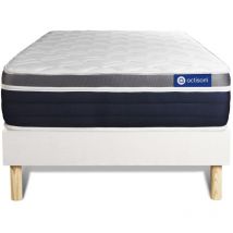 Actisom - Somier blanco + Colchón con espuma viscoelástica 80 x 200