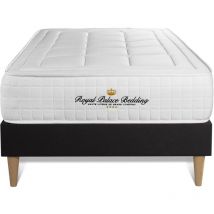 Somier negro + Colchón con espuma viscoelástica 90 x 200