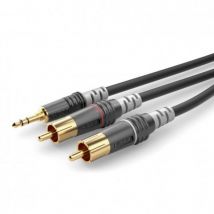 Sommer Cable - Câble de raccordement HBA-3SC2-0600 Jack / Cinch-RCA audio [2x Cinch-RCA mâle - 1x Jack mâle 3.5 mm] 6.00