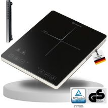 Induktionskochfeld 1 Platte 2000W Tragbar Super-Slim Design bis 240 °c mit 4h Timer, Touch-Bedienung, Kindersicherung - Sommertal