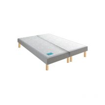 Merinos - Sommier 2 x 80 x 200 Petit Dormeur chine gris clair 1620 (160x200)