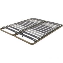 Ebac Literie - Sommier à lattes 2x80x200 Zeta - 26 lattes bois - Fabrication française