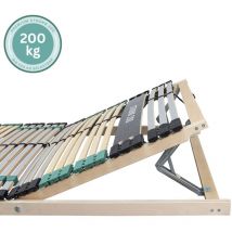 Sleepneo - Sommier à lattes 42 RockStrong 200 100x200 cm, Premium à 7 zones, supporte jusqu'à 200 kg