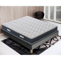 Ilovesleep - Ensemble Matelas mousse à mémoire de forme olympe + lit sommier tapissier déco 140x200