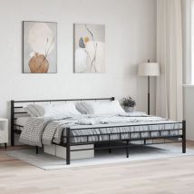 Talkeach - Cadre de lit sans matelas noir acier 200x200 cm vidaXL