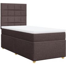 Sommier à lattes de lit avec matelas Marron foncé 100x200 cm Vidaxl