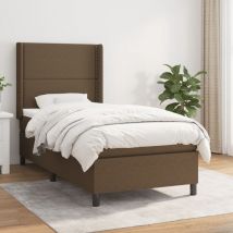Torana - Sommier à lattes de lit avec matelas Marron foncé 90x190 cm