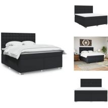 Sommier à lattes de lit avec matelas Noir 180x200 cm Similicuir - Sommier à Lattes De Lit - Sommiers à Lattes De Lit - Lit - Meuble De Chambre à