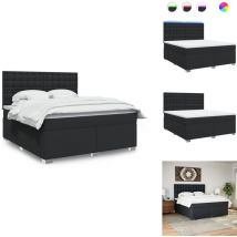 Sommier à lattes de lit avec matelas Noir 180x200 cm Similicuir - Sommier à Lattes De Lit - Sommiers à Lattes De Lit - Lit - Meuble De Chambre à