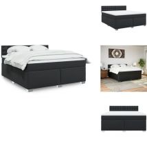 Sommier à lattes de lit avec matelas Noir 180x200 cm Similicuir - Sommier à Lattes De Lit - Sommiers à Lattes De Lit - Lit - Meuble De Chambre à