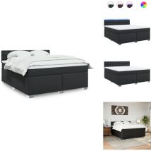 Sommier à lattes de lit avec matelas Noir 180x200 cm Similicuir - Sommier à Lattes De Lit - Sommiers à Lattes De Lit - Lit - Meuble De Chambre à